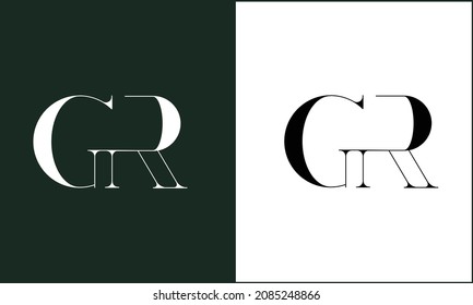 GR ,RG Abstract Letters Logo Monogram