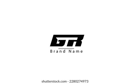 GR RG G R abstract vector logo monogram template