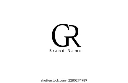GR RG G R Modelo de monograma del logotipo del vector abstracto