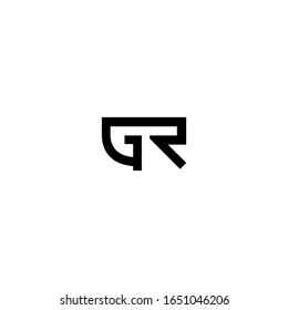 GR RG initial letter logo design template vector. Illustration of GR RG Letter Logotype