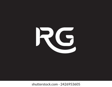 GR, RG Inicial, Letra rg, gr Plantilla de logotipo Diseño vectorial 