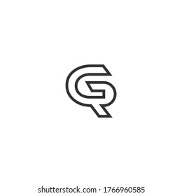 GR or RG letter designs with different colors and backgrounds