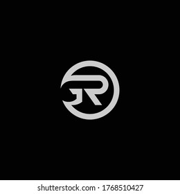 GR or RG letter designs with different colors