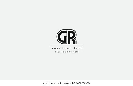 Logo de la letra GR o RG. Único atractivo creativo e innovador logotipo de la letra inicial GR G R R inicial