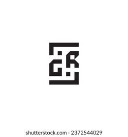 GR square concept retro logo in high quality professional design that will print well across any print media