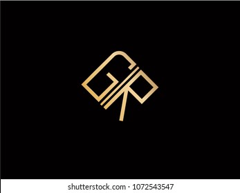 GR square shape Letter logo Design