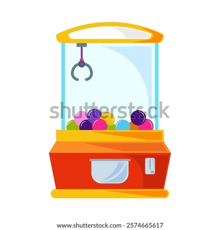 grab claw machine game isolated icon