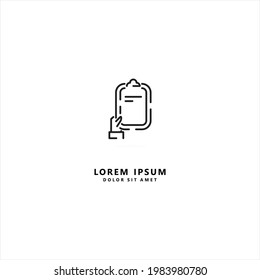 Grab clipboard related outline icons. Elements for mobile concept and web apps. Thin line vector icons for website design and development, app development.