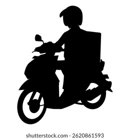Agarre a silhueta do motorista. Imagem vetorial