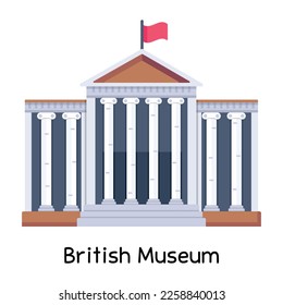 Grab a flat design of british museum