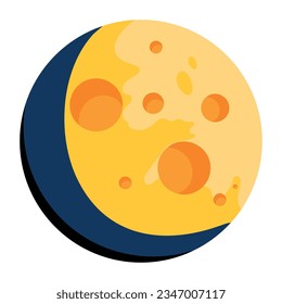 Agarra una ilustración plana de la luna amarilla 