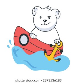 Agarra una hoz plana en el bote de oso 