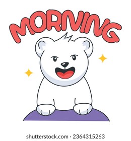 Grab a flat sticker of morning wish 