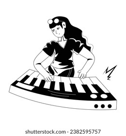 Grab a glyph illustration of pianoforte