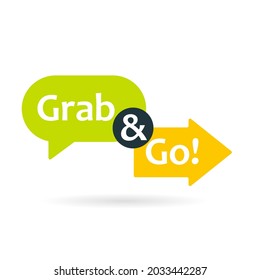 Grab and Go icon. Clipart image isolated on white background