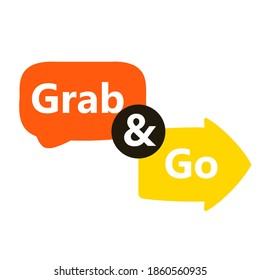 Grab and Go speech bubble banner