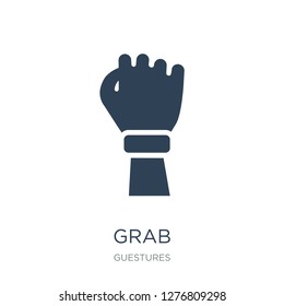 grab icon vector on white background, grab trendy filled icons from Guestures collection, grab vector illustration