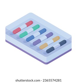 Grab isometrische Icon von Büchern Tabelle 