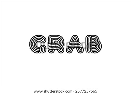 Grab Logo Minimilistic Elegant Sleek Design Logo Vector Template 