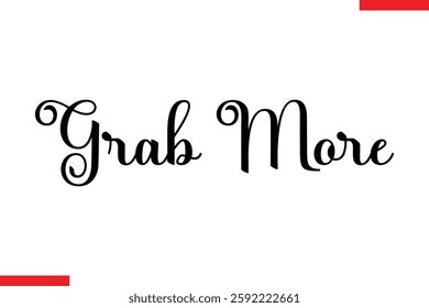 Grab More Desing sale typography Text