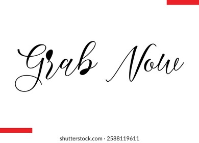 Grab Now Desing sale typography Text