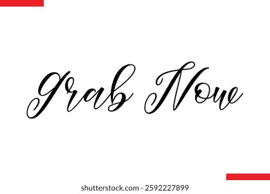Grab Now Desing sale typography Text