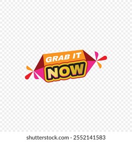 grab it now offer tag vector design