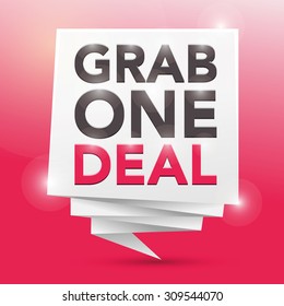 grab one deal, poster design element