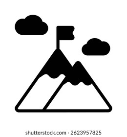 Grab our latest glyph icon showing business milestone