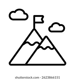 Grab our latest outline icon showing business milestone