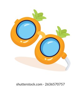 Grab this 2d icon of colorful beach glasses