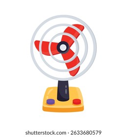 Grab this 2d style icon of pedestal fan