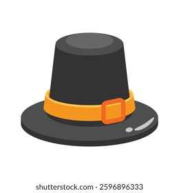 Grab this 3d style icon showing pilgrim hat