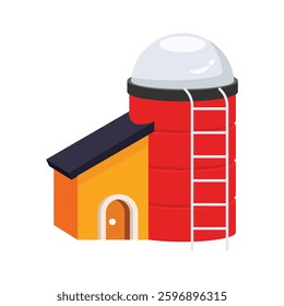Grab this amazing 3d icon of farm silo storage