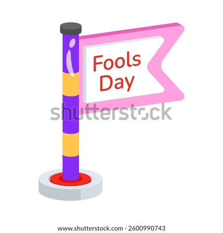 Grab this amazing 3d style icon of fool day flag