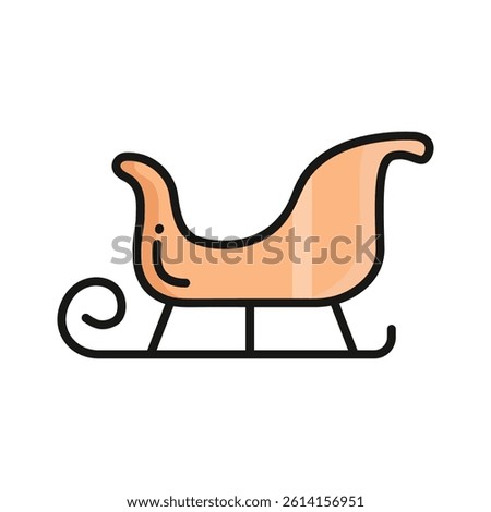 Grab this amazing christmas sleigh icon design in modern style