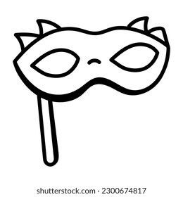 Grab this amazing doodle icon of masquerade mask
