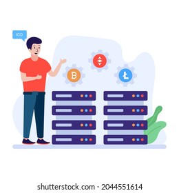 Grab this amazing editable flat illustration of ico