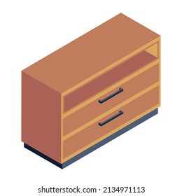 Grab this amazing editable isometric icon of cabinet 

