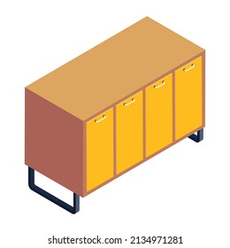 Grab this amazing editable isometric icon of cabinet 

