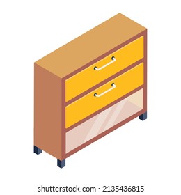 Grab this amazing editable isometric icon of cabinet 

