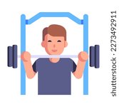 Grab this amazing flat icon of workout 