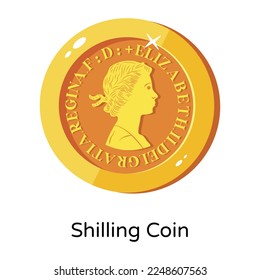 Grab this amazing flat icon of gold coin