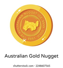 Grab this amazing flat icon of gold coin