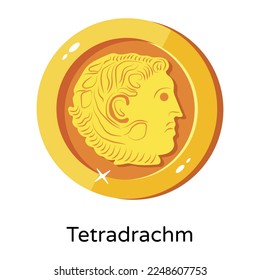 Grab this amazing flat icon of gold coin