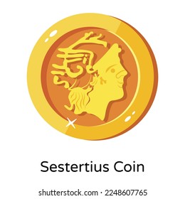 Grab this amazing flat icon of gold coin