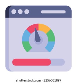 Grab this amazing flat icon of website performance 