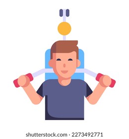 Grab this amazing flat icon of workout 