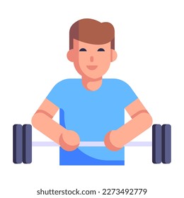 Agarra este asombroso icono plano del entrenamiento 