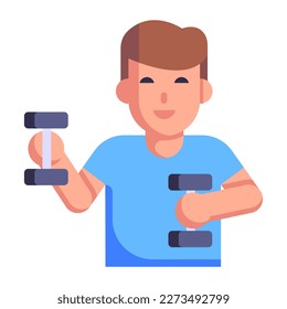 Nehmen Sie sich dieses unglaubliche, flache Symbol des Workout 